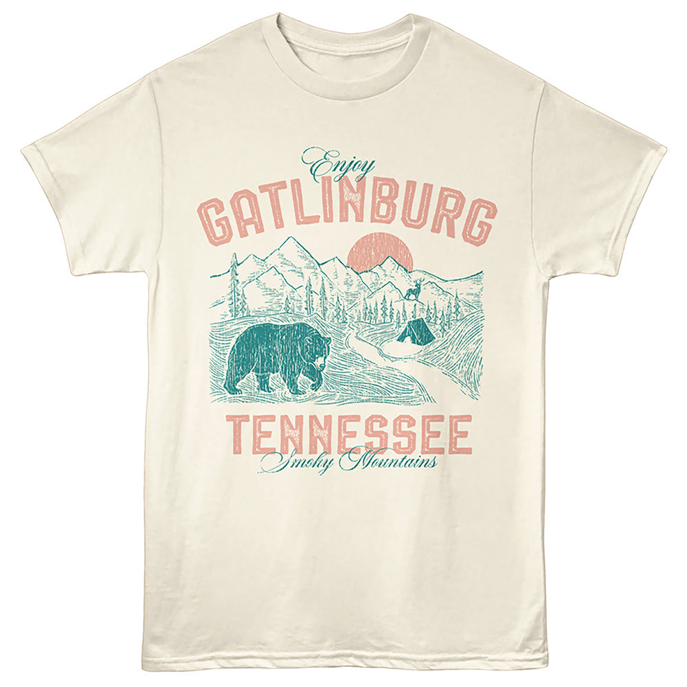 Lantern Press T-Shirt - Enjoy Gatlinburg
