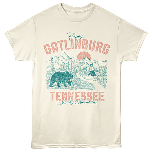 Lantern Press T-Shirt - Enjoy Gatlinburg
