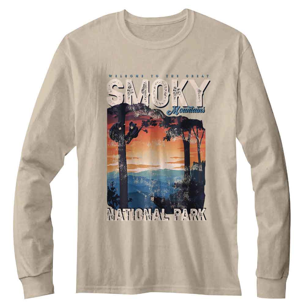 Lantern Press Long Sleeve T-Shirt - Welcome Smoky Mountains