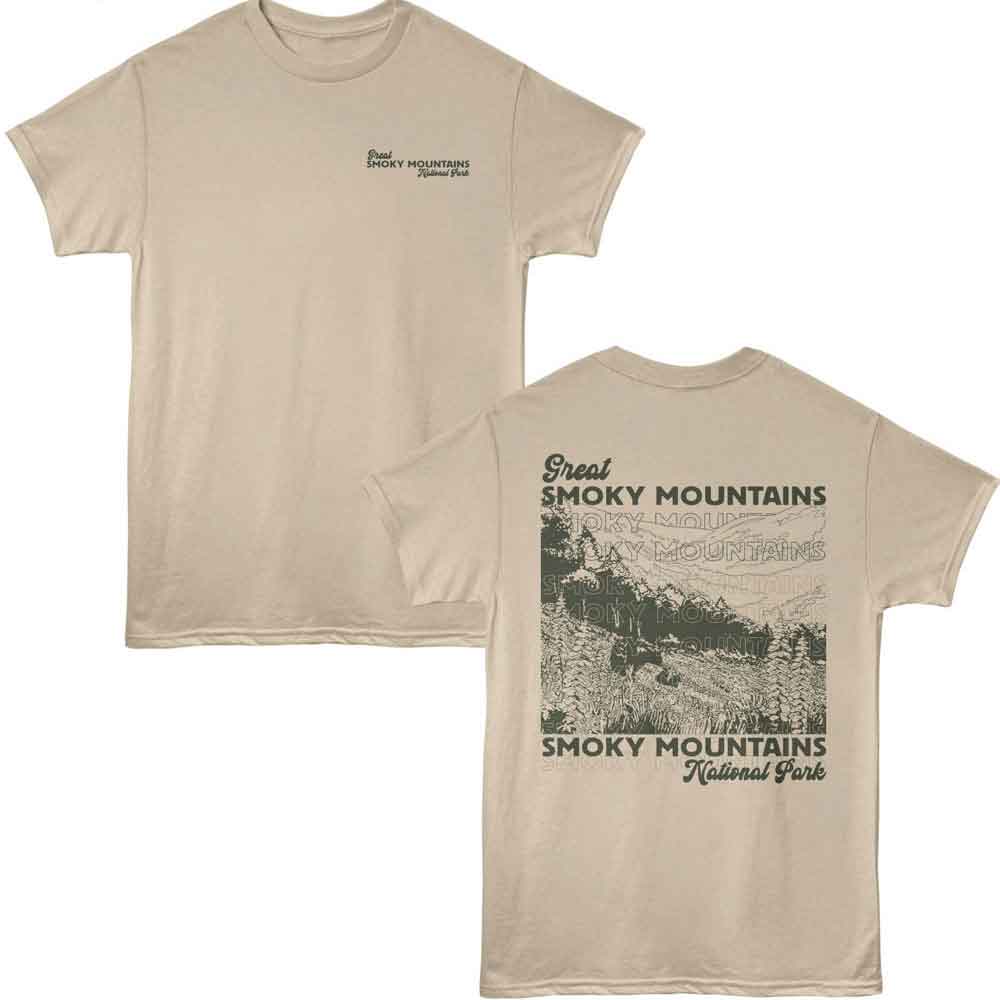 Lantern Press T-Shirt - Smoky Mountains Repeat