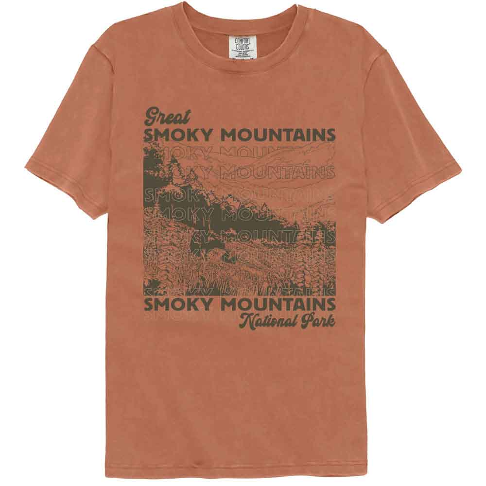 Lantern Press Comfort Colors T-Shirt - Smoky Mountains Repeat