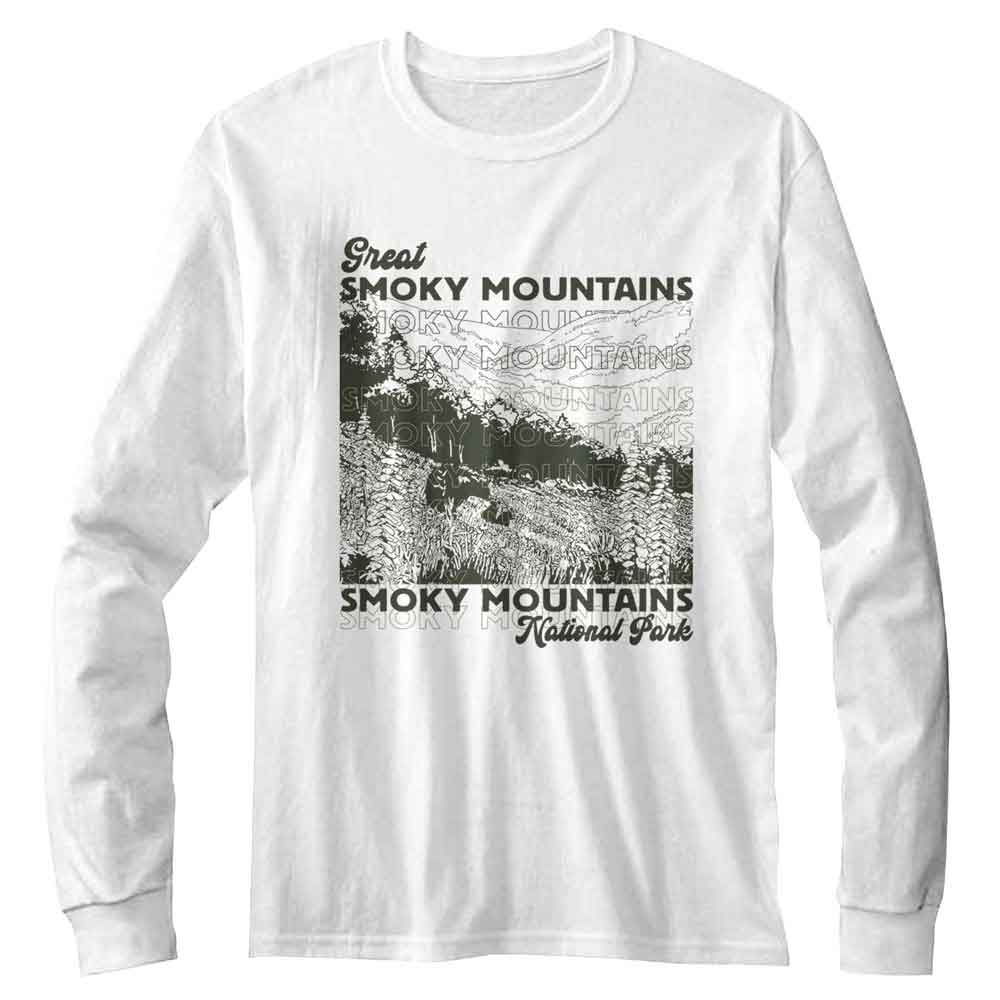 Lantern Press Long Sleeve T-Shirt - Smoky Mountains Repeat