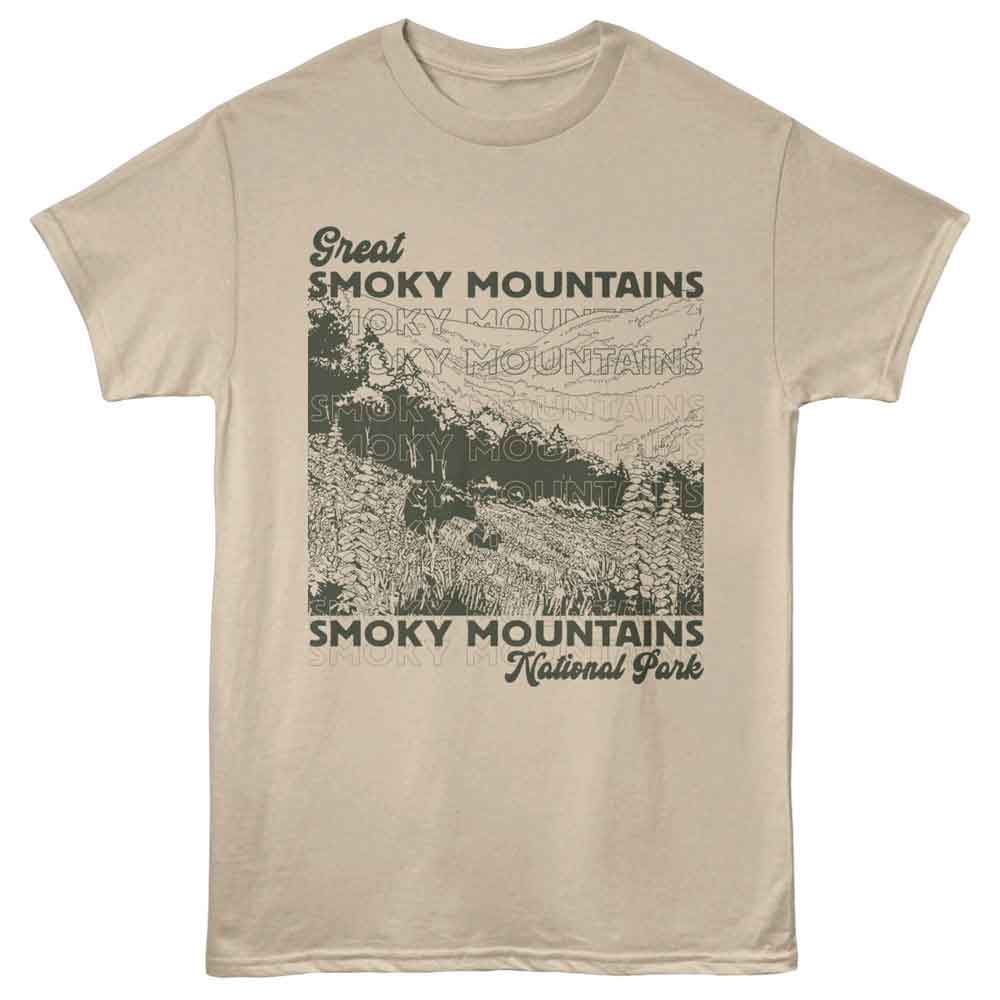 Lantern Press T-Shirt - Smoky Mountains Repeat