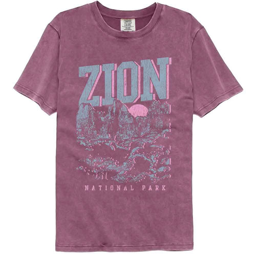 Lantern Press Comfort Colors T-Shirt - Zion Rock Formations