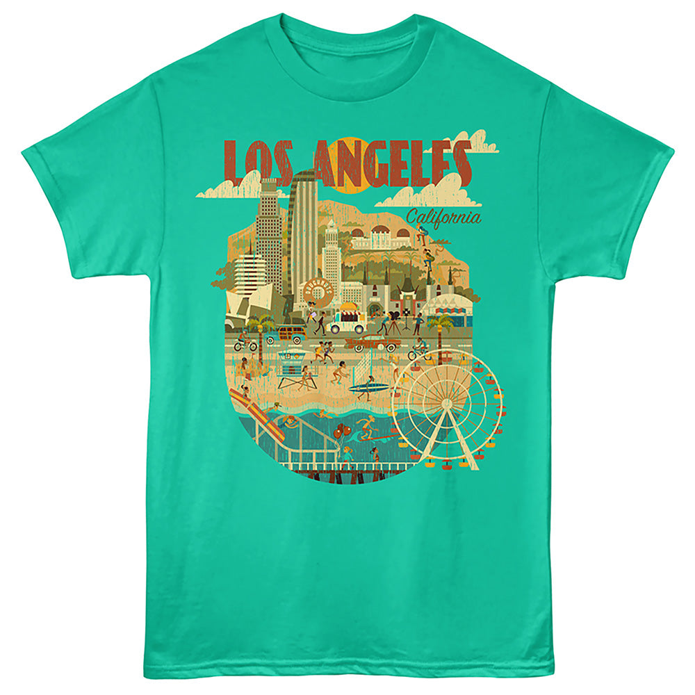 Lantern Press T-Shirt - Geometric La