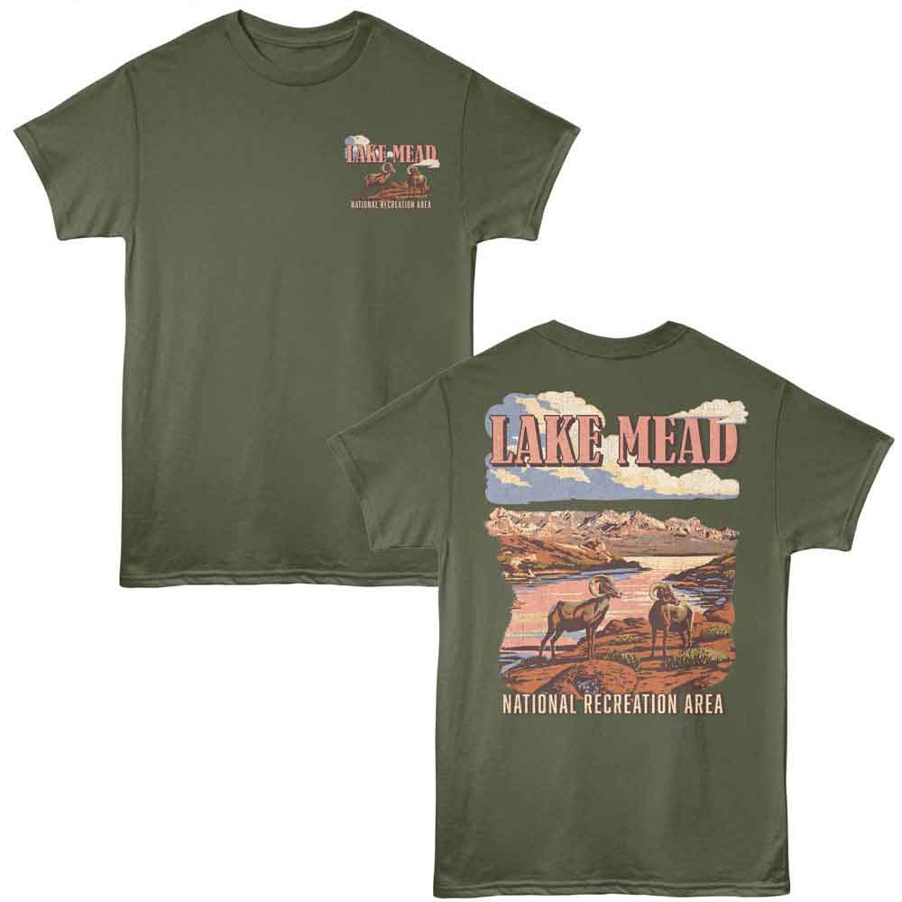 Lantern Press T-Shirt - Lake Mead Goats