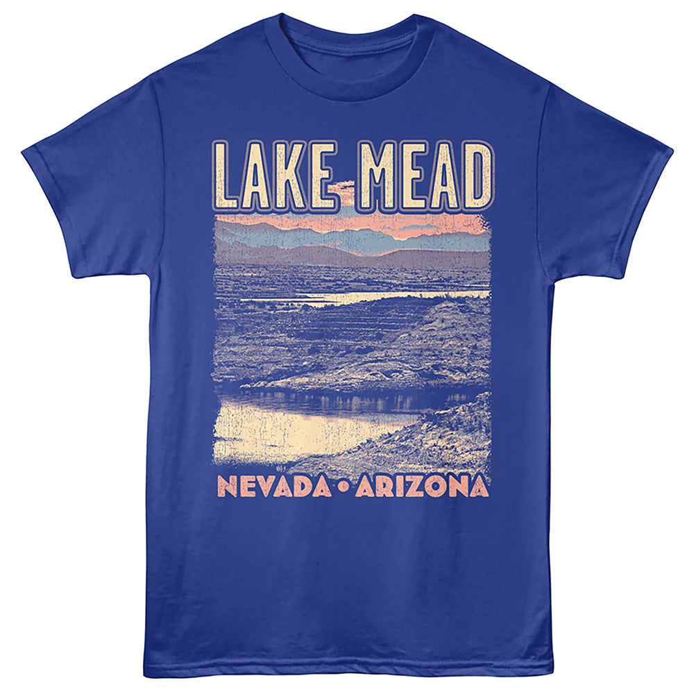 Lantern Press T-Shirt - Pastel Lake Mead