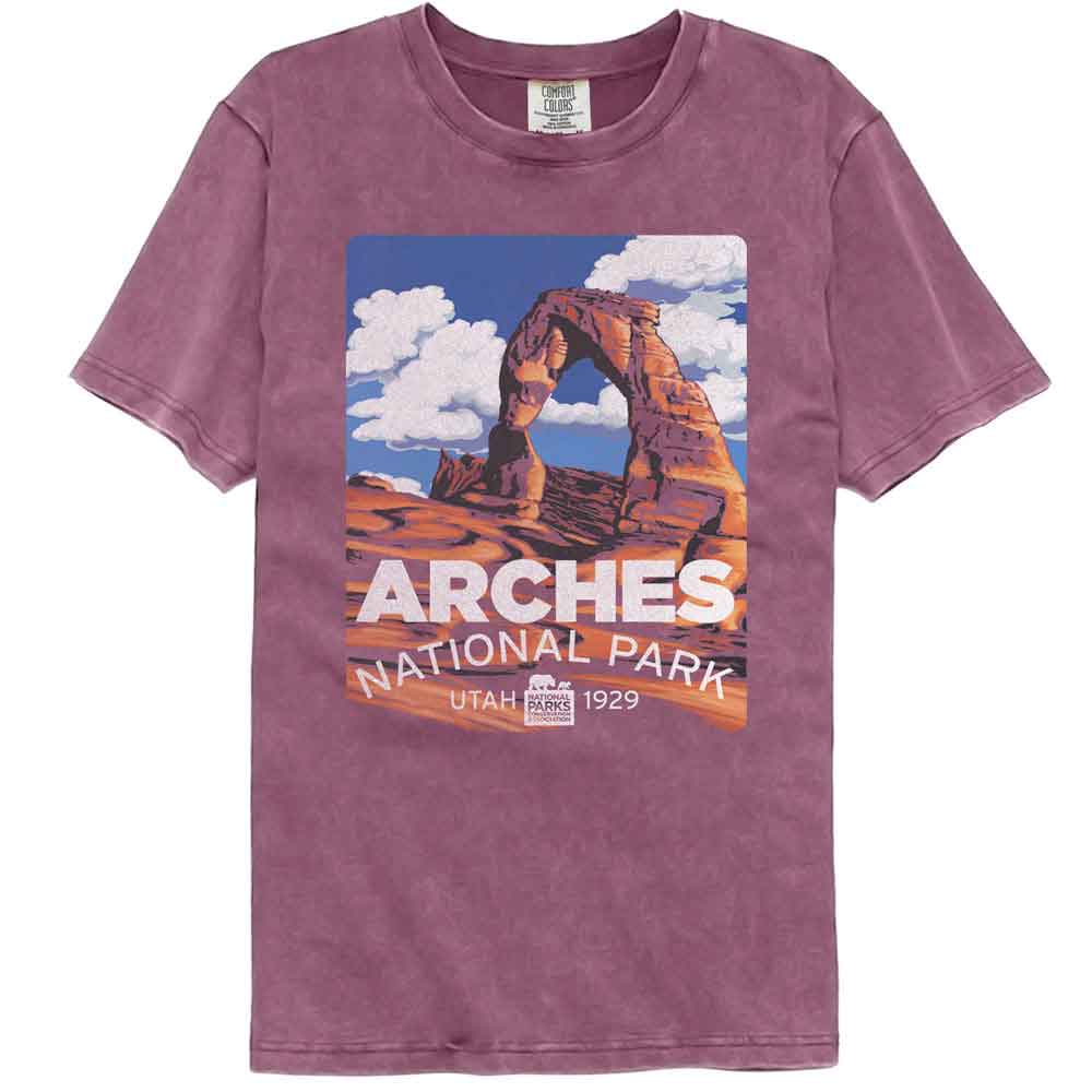 Lantern Press Npca Comfort Colors T-Shirt - Arches Utah 1929