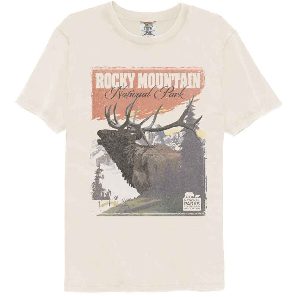 Lantern Press Npca Comfort Colors T-Shirt - Rmnp Elk
