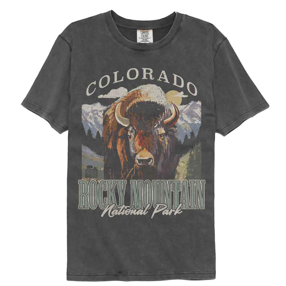 Lantern Press Npca Comfort Colors T-Shirt - Colorado Bison