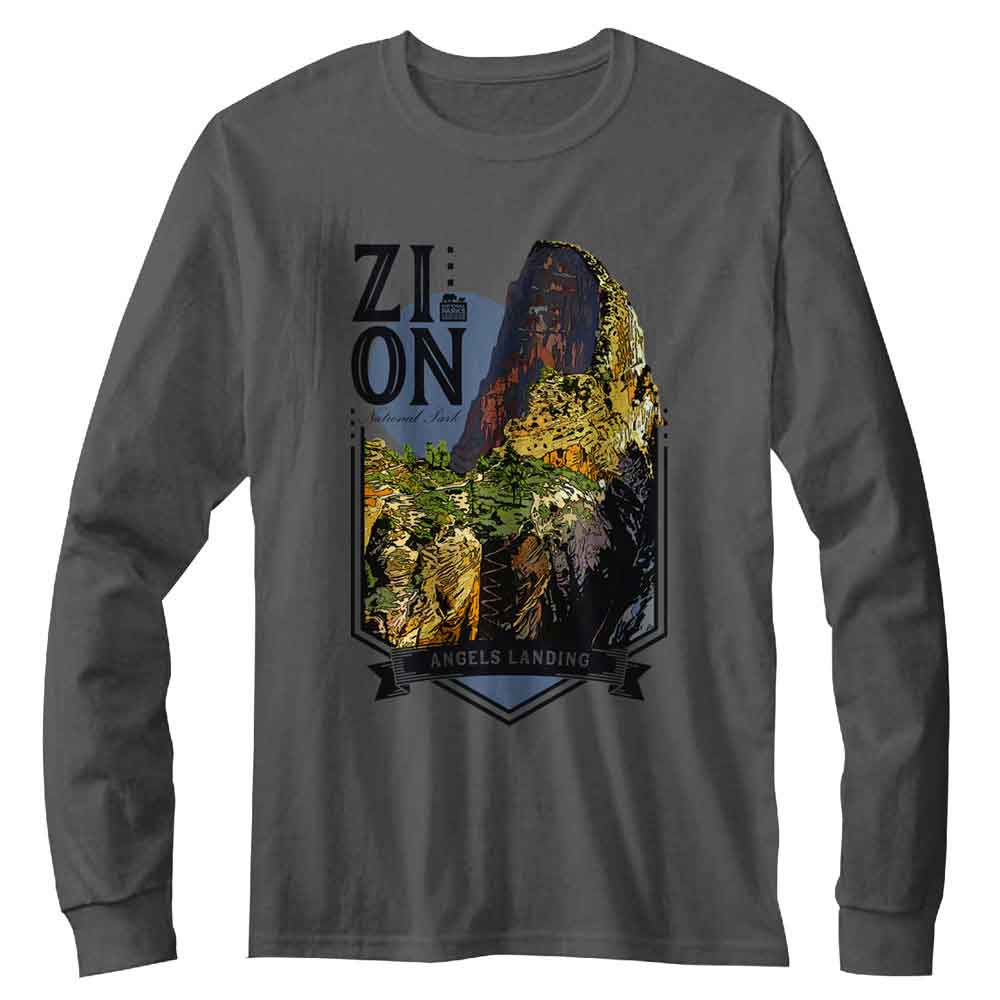 Lantern Press Npca Long Sleeve T-Shirt - Zion Angels Landing