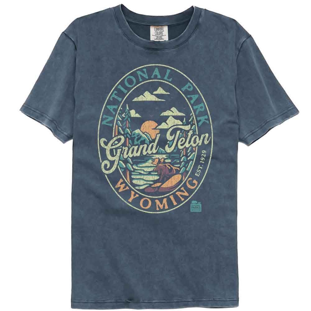 Lantern Press Npca Comfort Colors T-Shirt - Grand Teton Oval