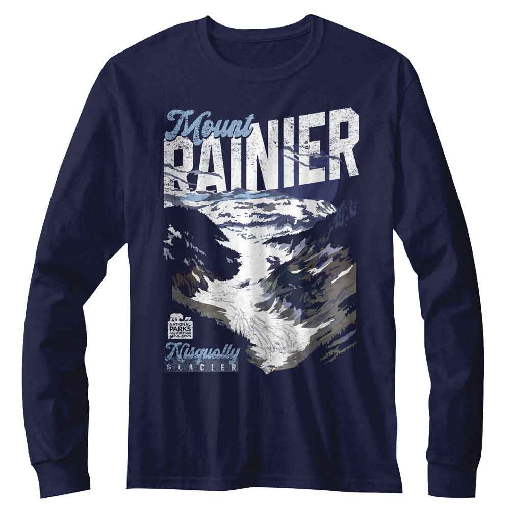 Lantern Press Npca Long Sleeve T-Shirt - Mt Ranier Glacier