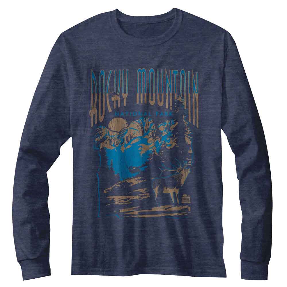 Lantern Press Npca Long Sleeve T-Shirt - Rocky Mountain Elk Scene