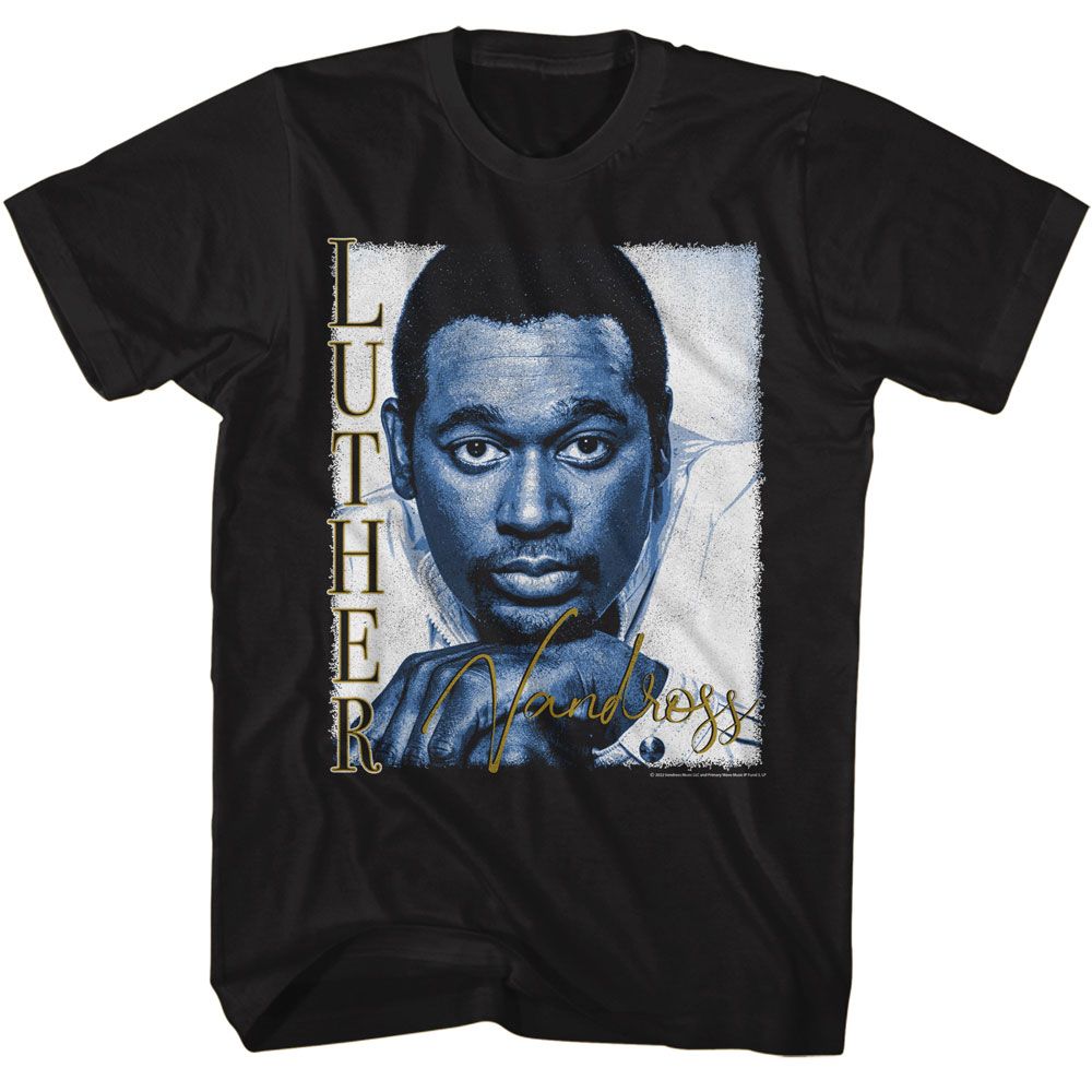Black Luther Vandross t-shirt featuring Luther Vandross name design