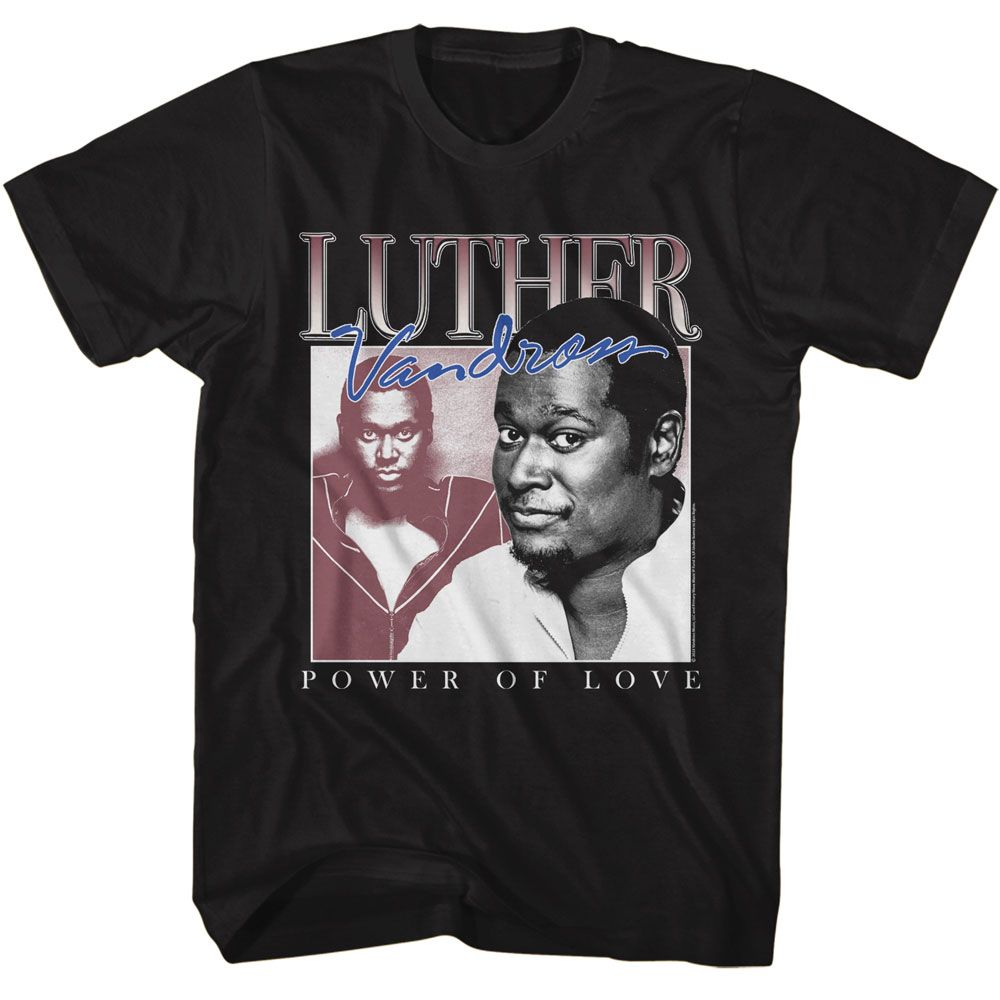 Black Luther Vandross t-shirt featuring Luther Vandross Power Of Love 1991 album design