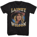 Black Lainey Wilson t-shirt featuring Lainey Wilson Hat Photo design