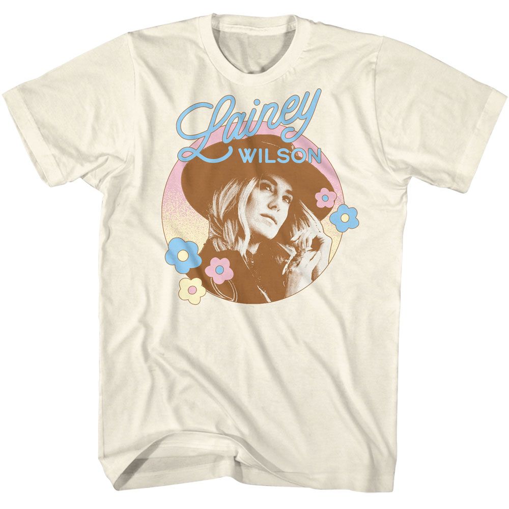 Natural Lainey Wilson t-shirt featuring Lainey Wilson Flower Circle design