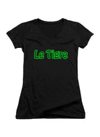 Black Le Tigre Juniors V-Neck T-Shirt