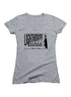 Gray Lighthouse Lounge Juniors V-Neck T-Shirt