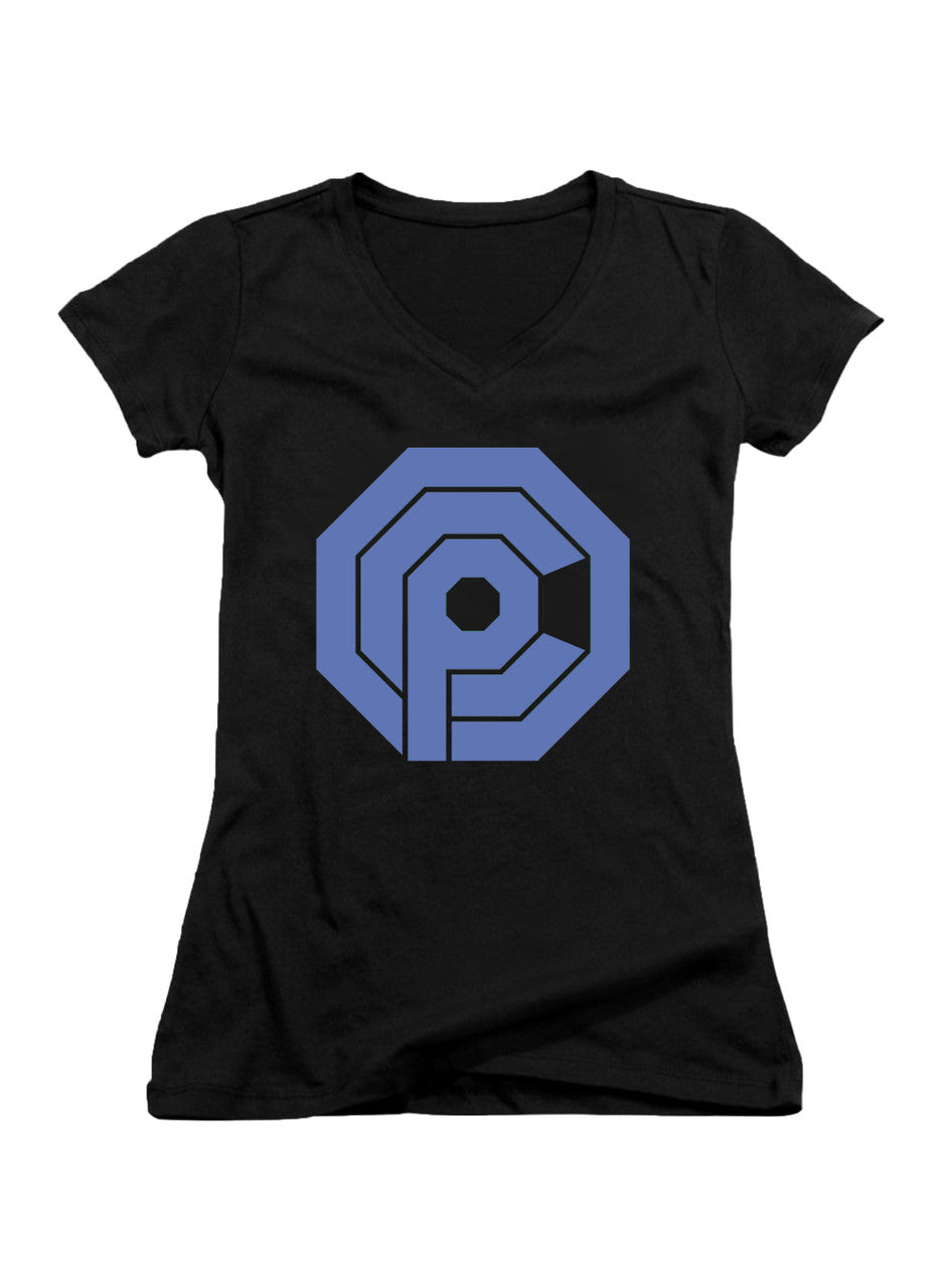 Black Logo No Text Juniors V-Neck T-Shirt