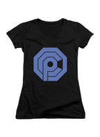 Black Logo No Text Juniors V-Neck T-Shirt
