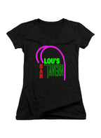 Black Lou's Tavern Logo Juniors V-Neck T-Shirt