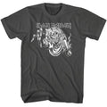 Smoke gray Iron Maiden t-shirt featuring Iron Maiden Eddie Reach design