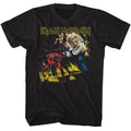 Black Iron Maiden t-shirt featuring Iron Maiden Eddie Fire And Devil design