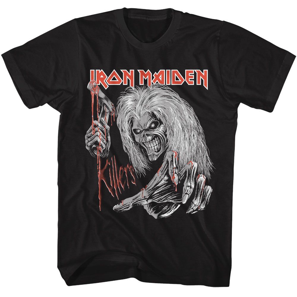 Black Iron Maiden t-shirt featuring Iron Maiden Killers 1981 album design