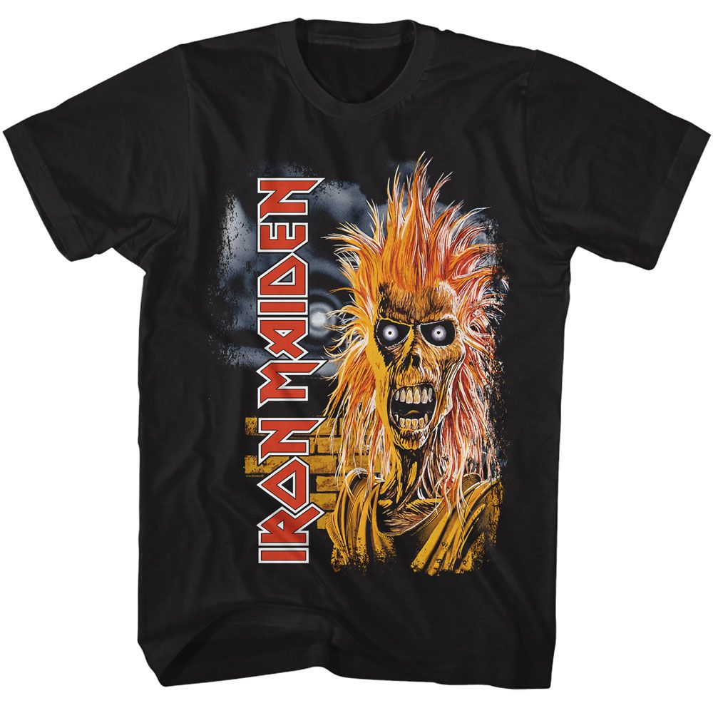 Black Iron Maiden t-shirt featuring Iron Maiden name design