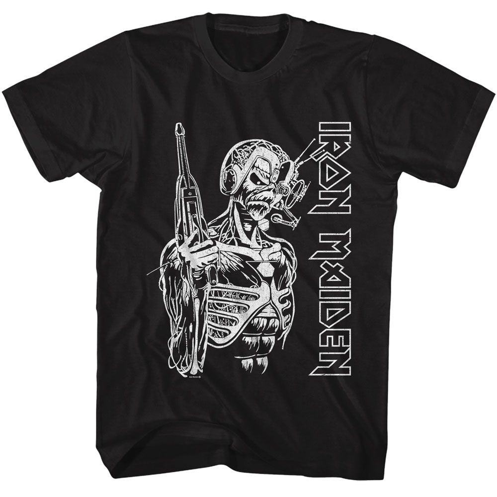 Black Iron Maiden t-shirt featuring Iron Maiden Somewhere In Time 1986 album design