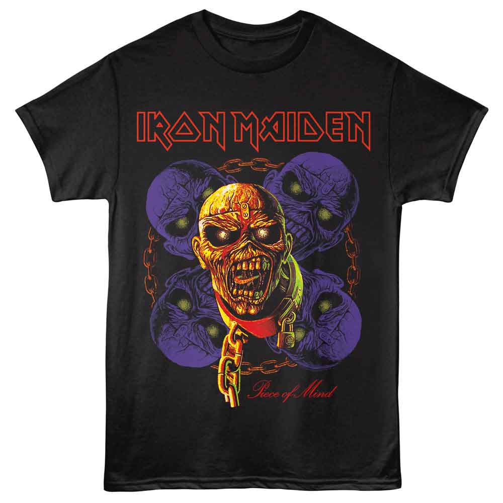 Black Iron Maiden t-shirt featuring Iron Maiden Ghouls And Chain design