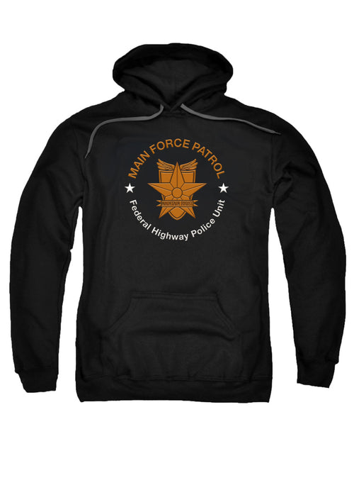 Black Main Force Patrol Metallic Logo Hoodie