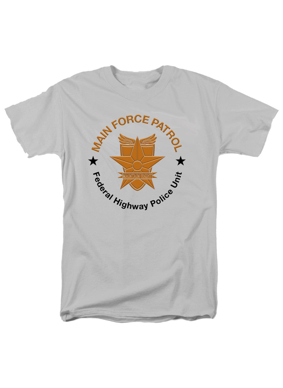 White Main Force Patrol Metallic Logo T-Shirt