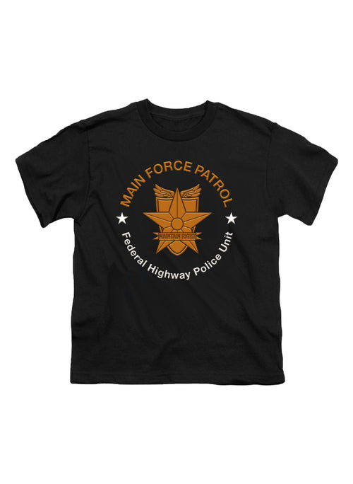Black Main Force Patrol Metallic Logo Youth/Toddler T-Shirt