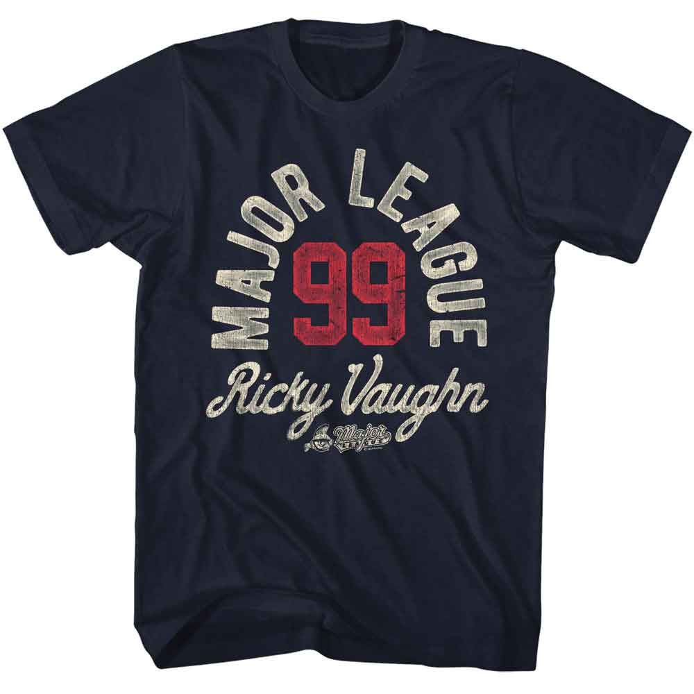 Navy Major League t-shirt featuring Major League Vaughn 99 design