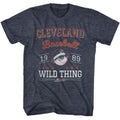 Navy heather Major League t-shirt featuring Major League Cleveland 1989 design