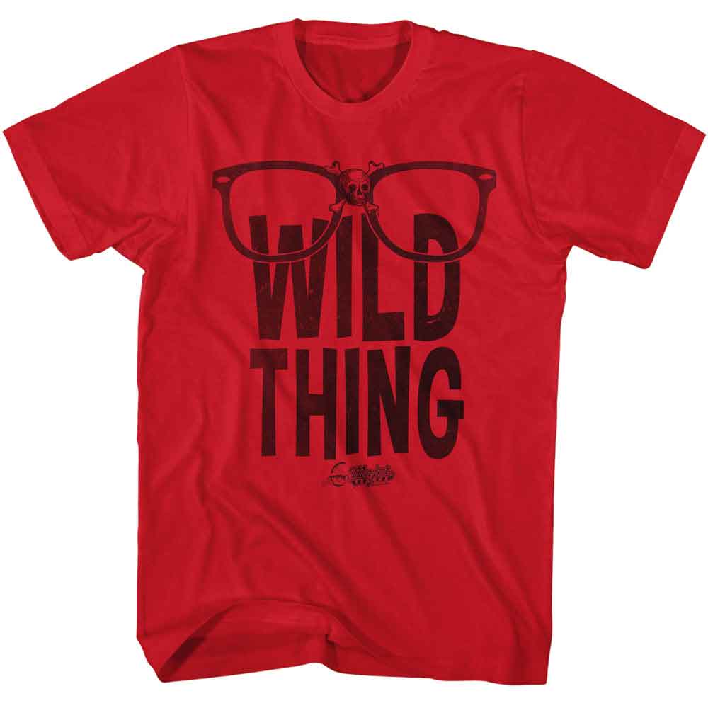 Red Major League t-shirt featuring Major League Wild Thing design