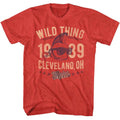 Red heather Major League t-shirt featuring Major League Wild Thing 1989 design