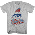 Gray heather Major League t-shirt featuring Major League Logo And Ball design
