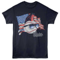 Navy Major League t-shirt featuring Major League American Flag design
