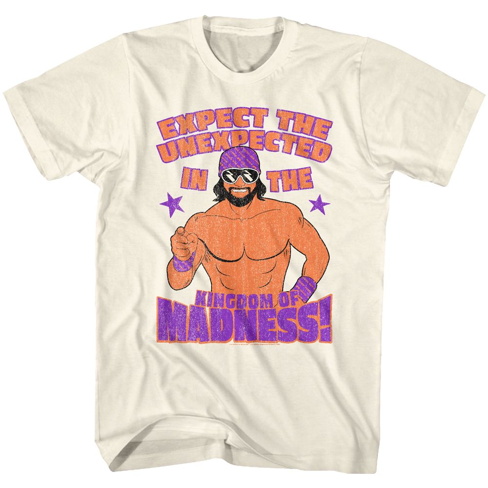 Natural Macho Man t-shirt featuring Macho Man Expect The Unexpected design