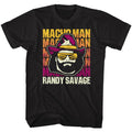 Black Macho Man t-shirt featuring Macho Man Randy Savage name design
