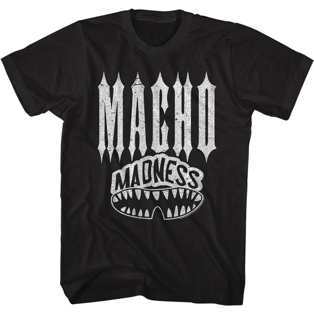 Black Macho Man t-shirt featuring Macho Man Macho Teeth design