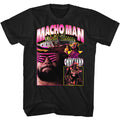 Black Macho Man t-shirt featuring Macho Man Macho Collage design