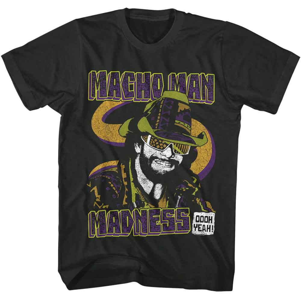 Smoke gray Macho Man t-shirt featuring Macho Man Madness design