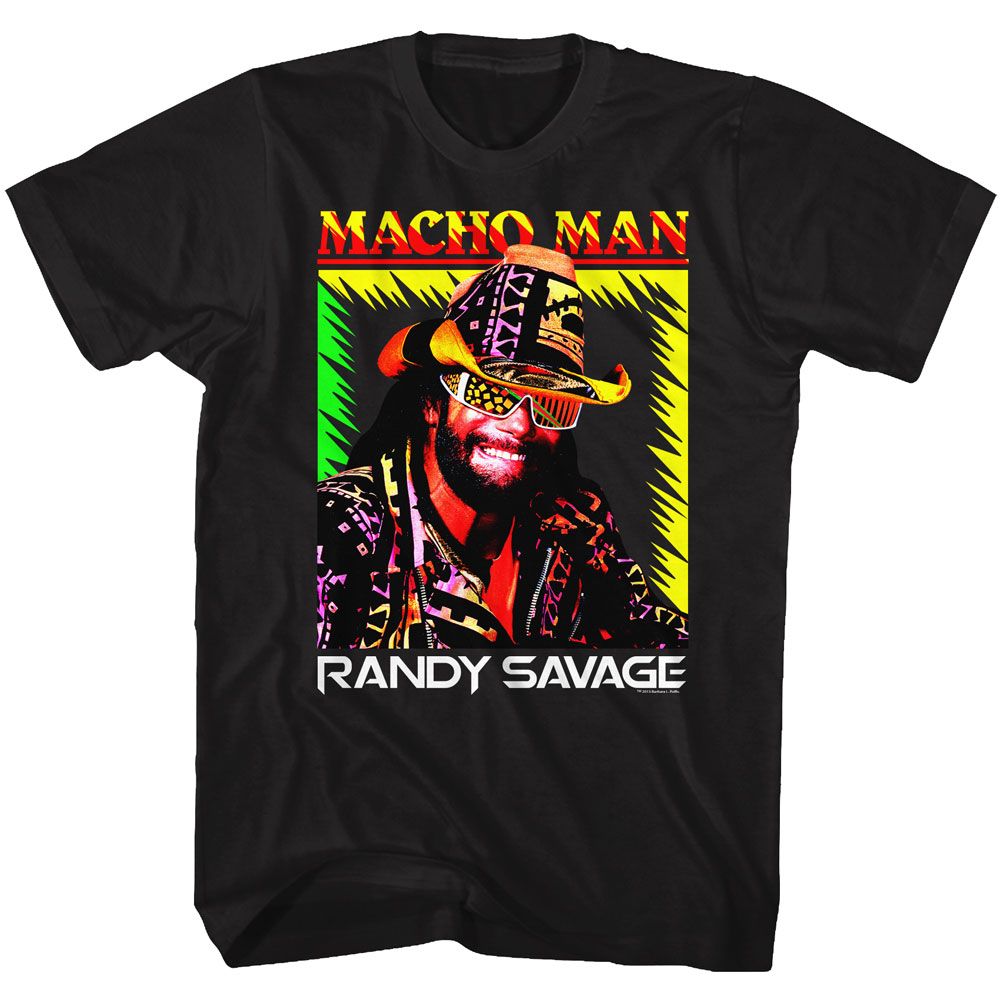 Black Macho Man t-shirt featuring Macho Man Time Of My Life design