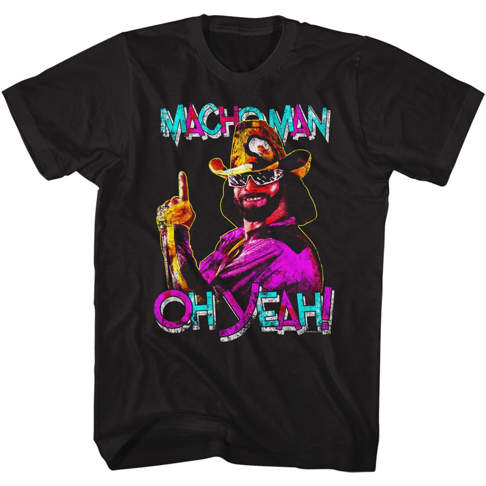 Black Macho Man t-shirt featuring Macho Man name design