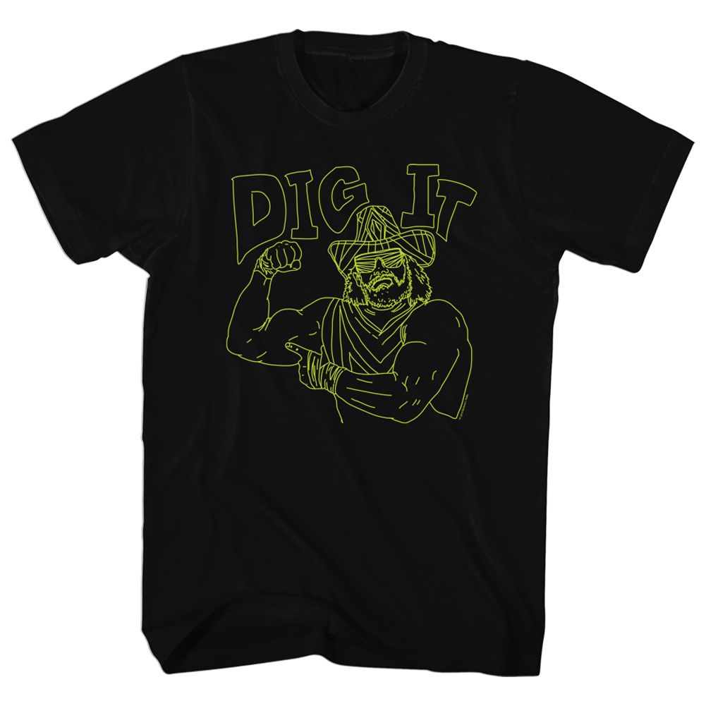 Black Macho Man t-shirt featuring Macho Man Do It design